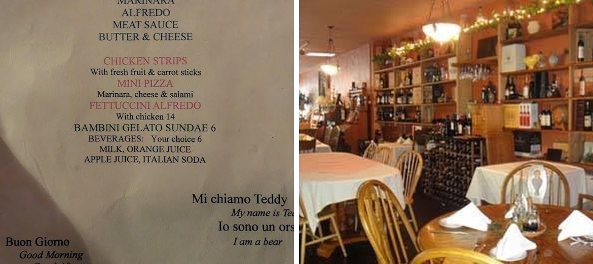 Dino's Ristorante Italiano Menu