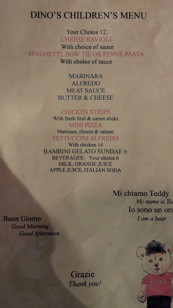 Dino's Ristorante Italiano Menu image 4